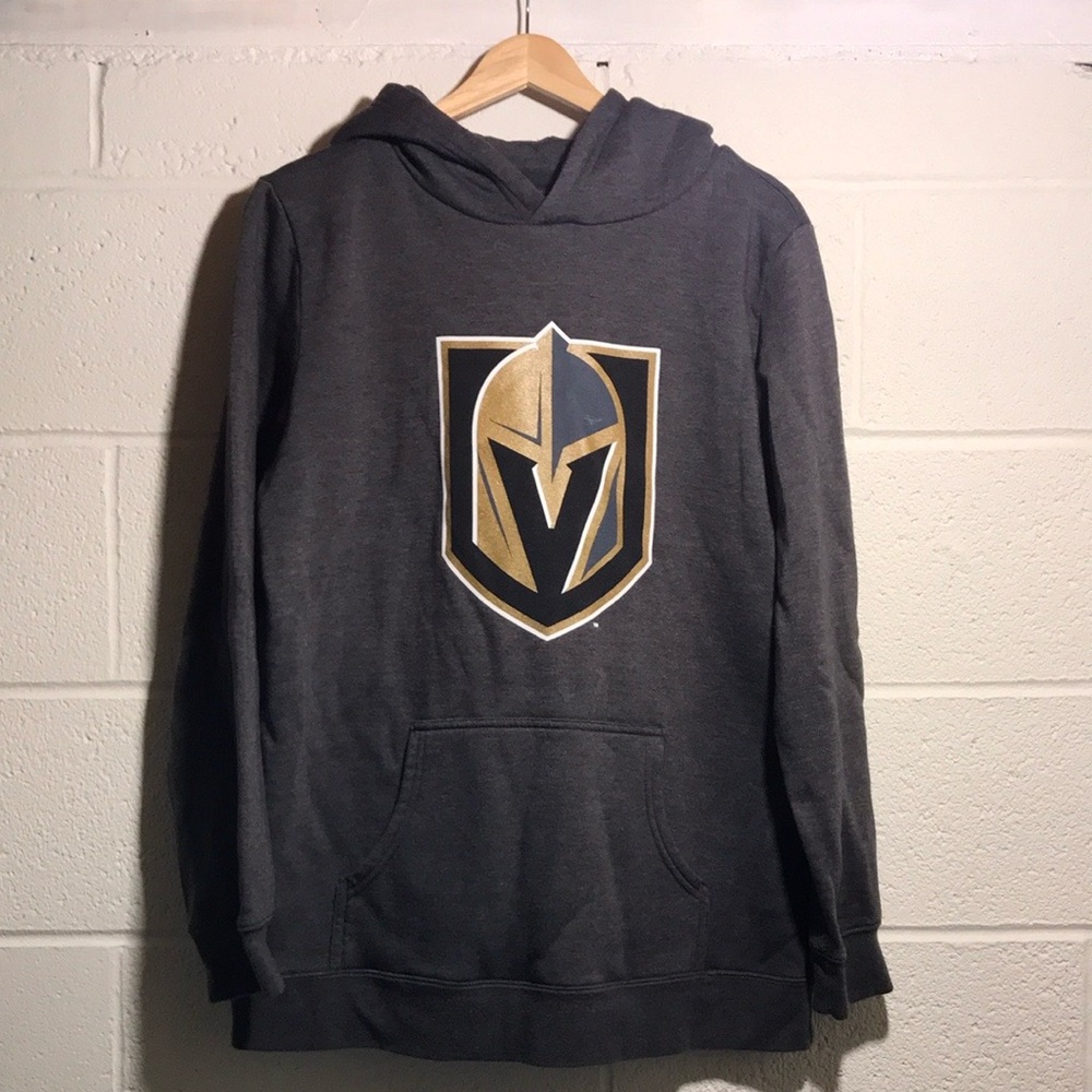 Fanatics Vegas Golden Knights 2016 Inaugural Year Charcoal Gray Hoodie Youth XL